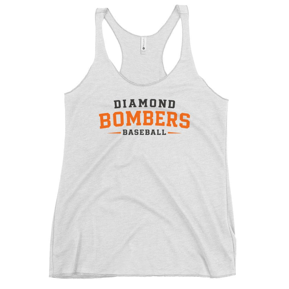 Performance | Thin Racerback Tank Top | Diamond Bombers | Modern Script Logo