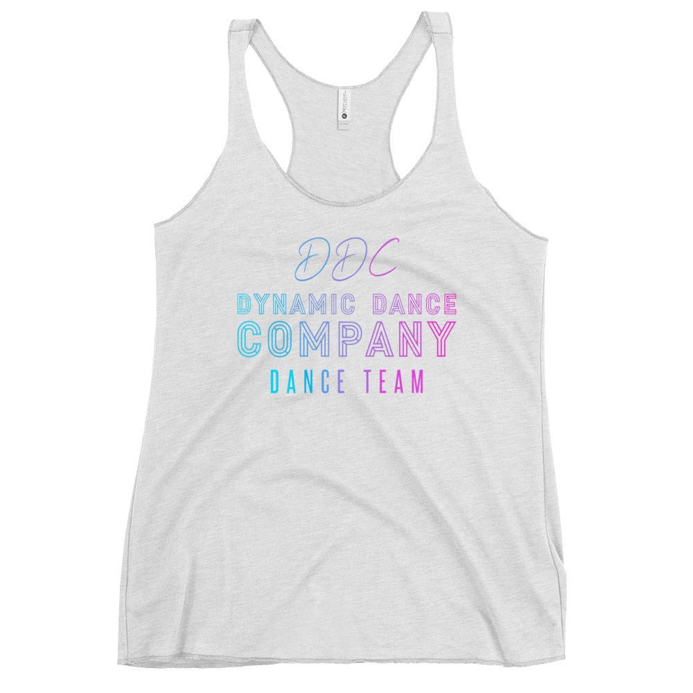 Performance | Thin Racerback Tank Top | Dynamic Dance Company | Damce Team Logo