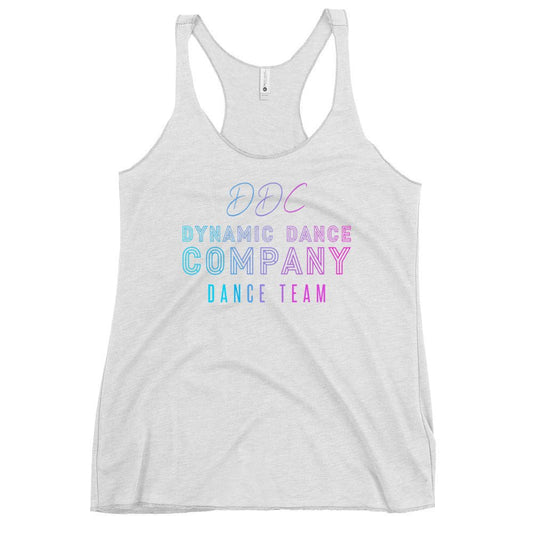 Performance | Thin Racerback Tank Top | Dynamic Dance Company | Damce Team Logo