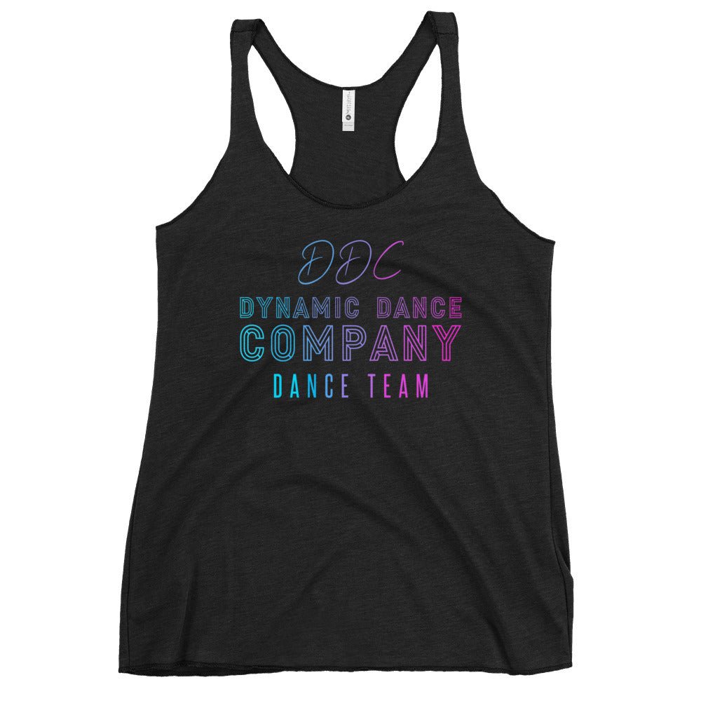 Performance | Thin Racerback Tank Top | Dynamic Dance Company | Damce Team Logo
