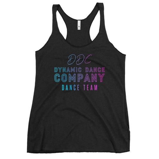 Performance | Thin Racerback Tank Top | Dynamic Dance Company | Damce Team Logo