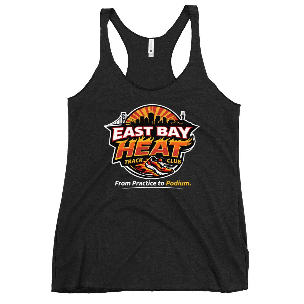 Performance | Thin Racerback Tank Top | East Bay Heat Track Club | Script Logo