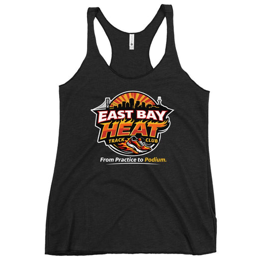 Performance | Thin Racerback Tank Top | East Bay Heat Track Club | Script Logo