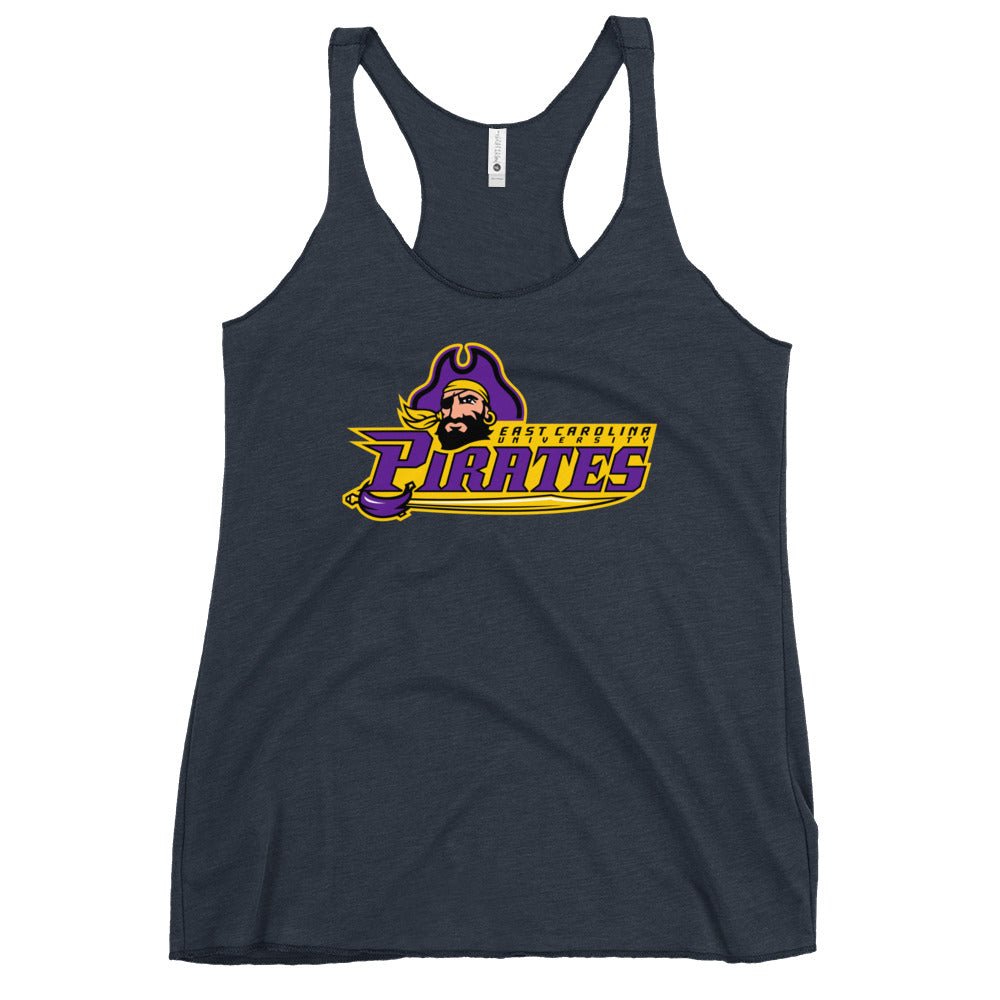 Performance | Thin Racerback Tank Top | ECU Club Womens Lacrosse | Pirate Emblem Logo