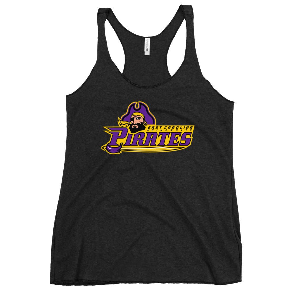 Performance | Thin Racerback Tank Top | ECU Club Womens Lacrosse | Pirate Emblem Logo