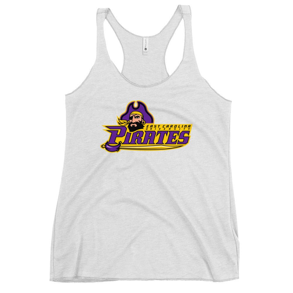 Performance | Thin Racerback Tank Top | ECU Club Womens Lacrosse | Pirate Emblem Logo