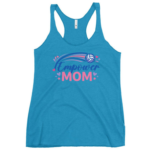 Performance | Thin Racerback Tank Top | Empower Volleyball Club | Mom Crest Logo