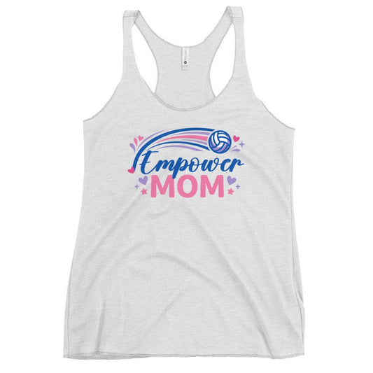 Performance | Thin Racerback Tank Top | Empower Volleyball Club | Mom Crest Logo