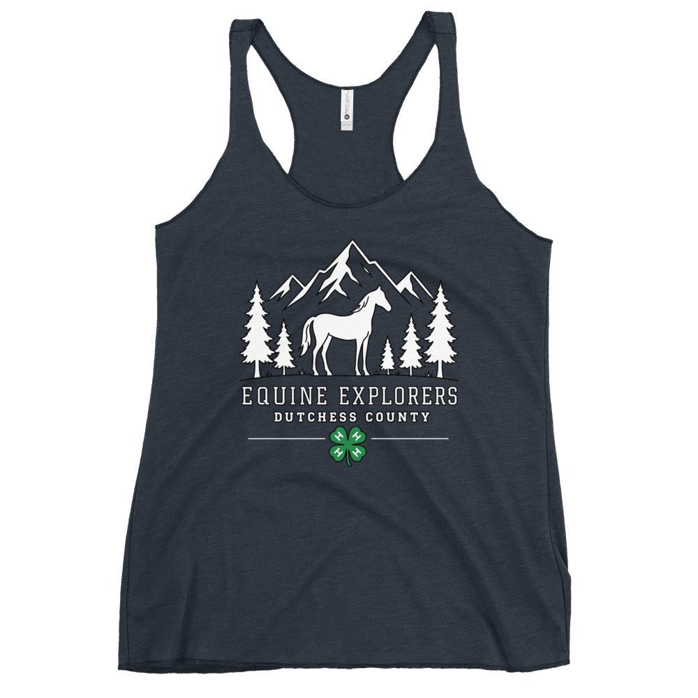 Performance | Thin Racerback Tank Top | Equine Explorers | Dutchess Crest Trailblazers Logo