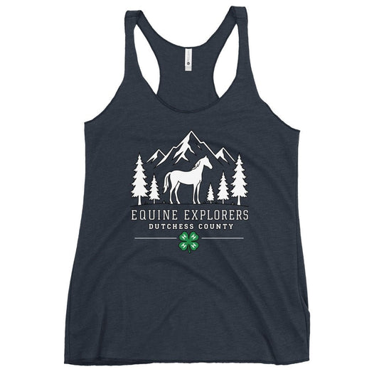 Performance | Thin Racerback Tank Top | Equine Explorers | Dutchess Crest Trailblazers Logo