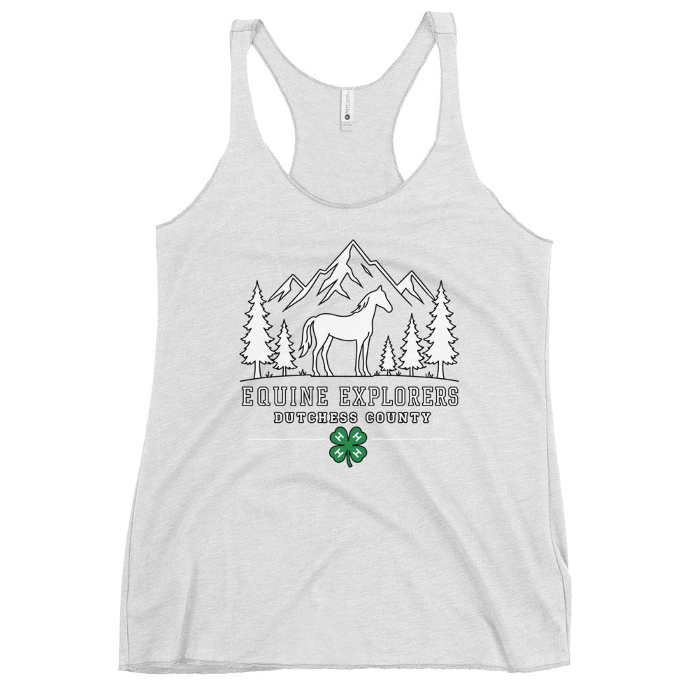 Performance | Thin Racerback Tank Top | Equine Explorers | Dutchess Crest Trailblazers Logo