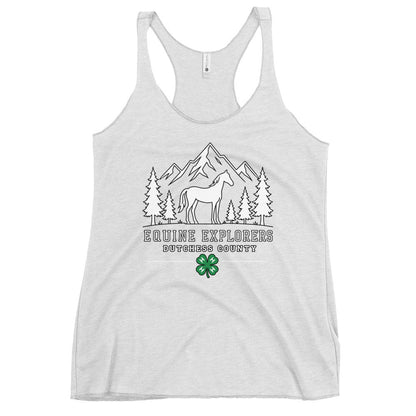 Performance | Thin Racerback Tank Top | Equine Explorers | Dutchess Crest Trailblazers Logo