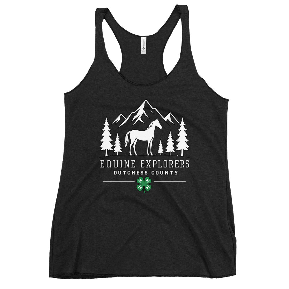 Performance | Thin Racerback Tank Top | Equine Explorers | Dutchess Crest Trailblazers Logo