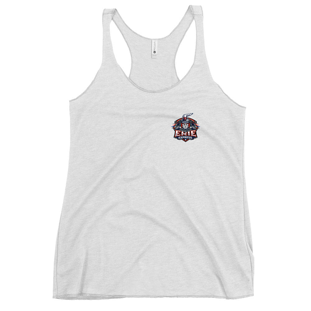 Performance | Thin Racerback Tank Top | Erie Express Football | Badge Logo