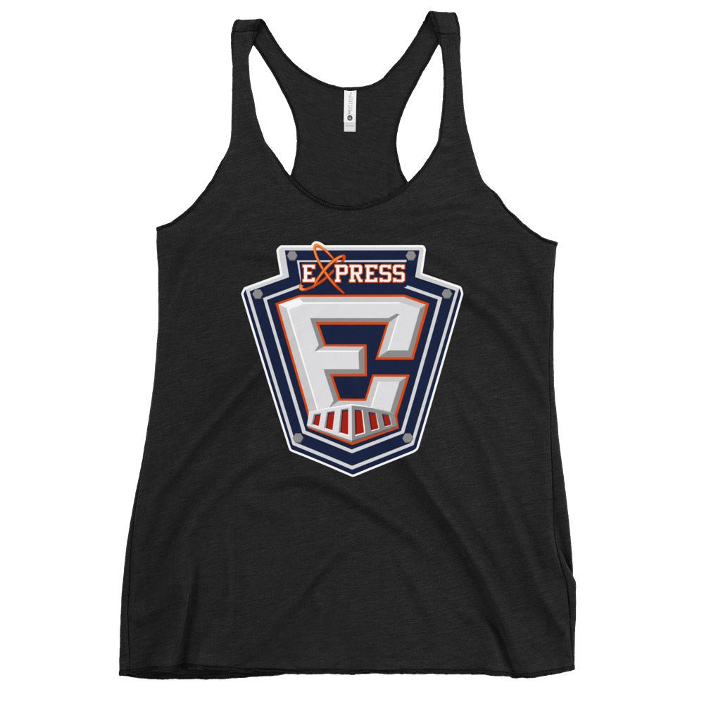 Performance | Thin Racerback Tank Top | Erie Express Football | E Badge Logo