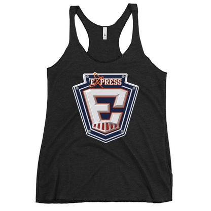 Performance | Thin Racerback Tank Top | Erie Express Football | E Badge Logo