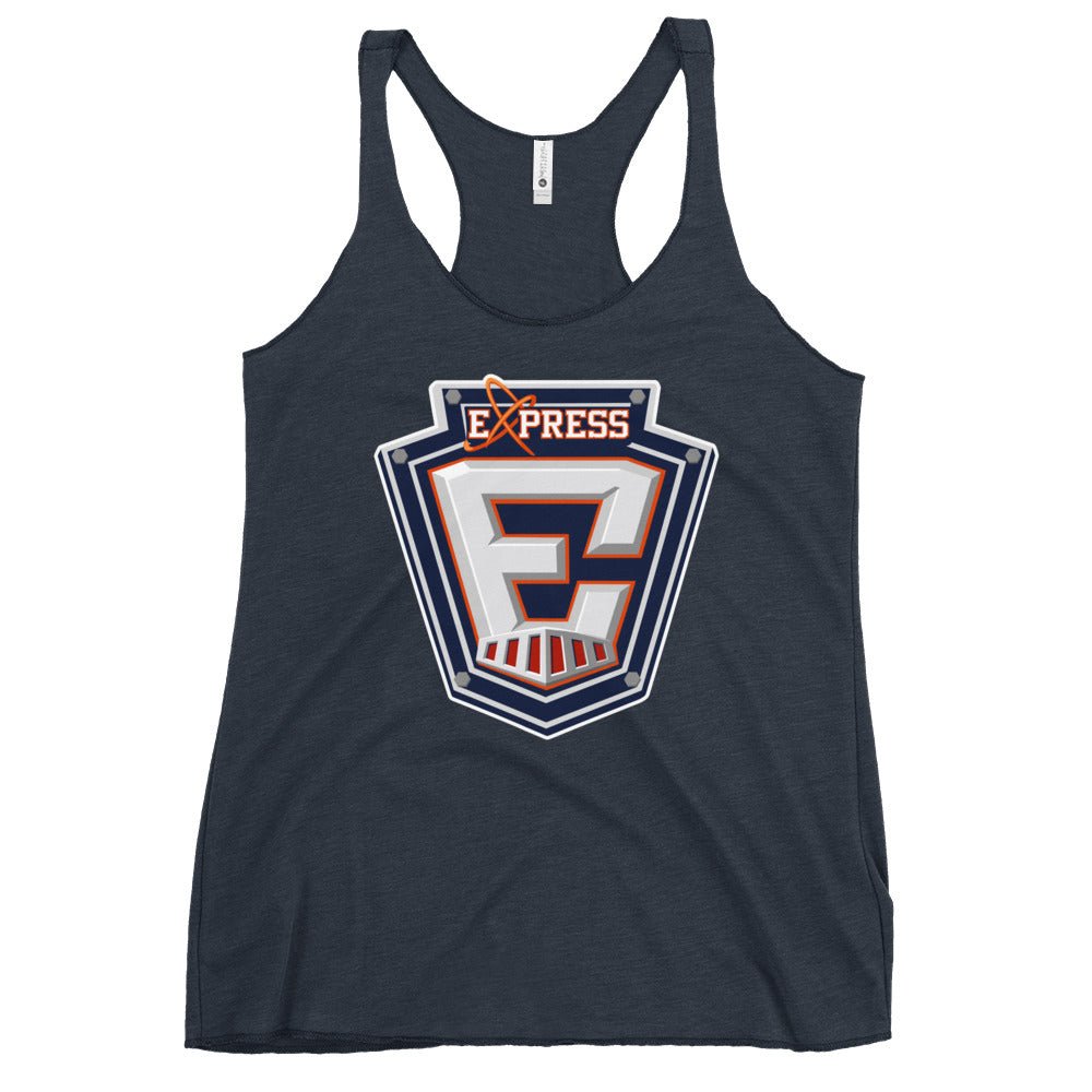 Performance | Thin Racerback Tank Top | Erie Express Football | E Badge Logo