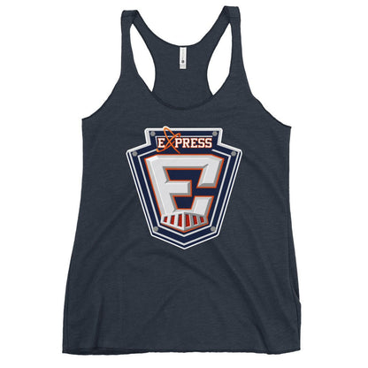 Performance | Thin Racerback Tank Top | Erie Express Football | E Badge Logo