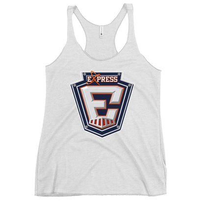 Performance | Thin Racerback Tank Top | Erie Express Football | E Badge Logo
