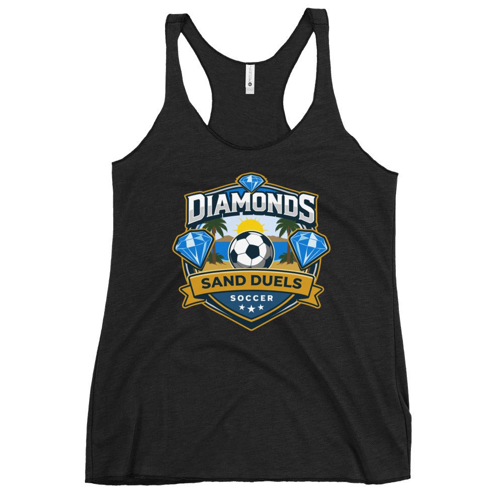 Performance | Thin Racerback Tank Top | FC Charles: Diamonds | Crest Logo