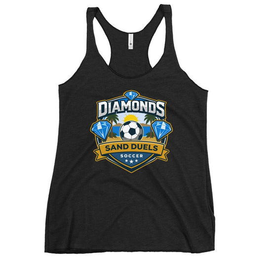 Performance | Thin Racerback Tank Top | FC Charles: Diamonds | Crest Logo
