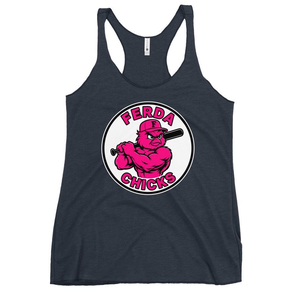 Performance | Thin Racerback Tank Top | FerDa Chicks | Badge Logo