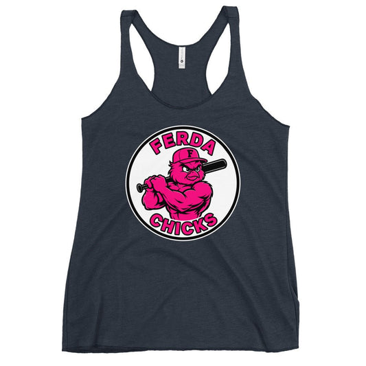 Performance | Thin Racerback Tank Top | FerDa Chicks | Badge Logo