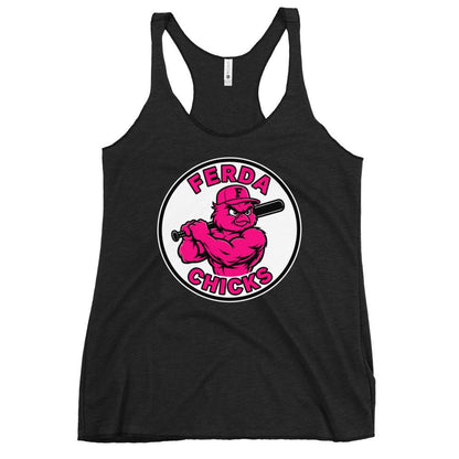 Performance | Thin Racerback Tank Top | FerDa Chicks | Badge Logo