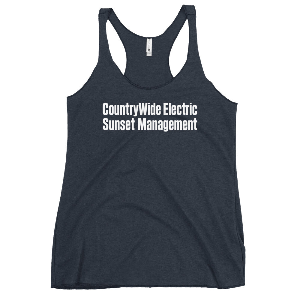 Performance | Thin Racerback Tank Top | FerDa Chicks | Modern Script Logo