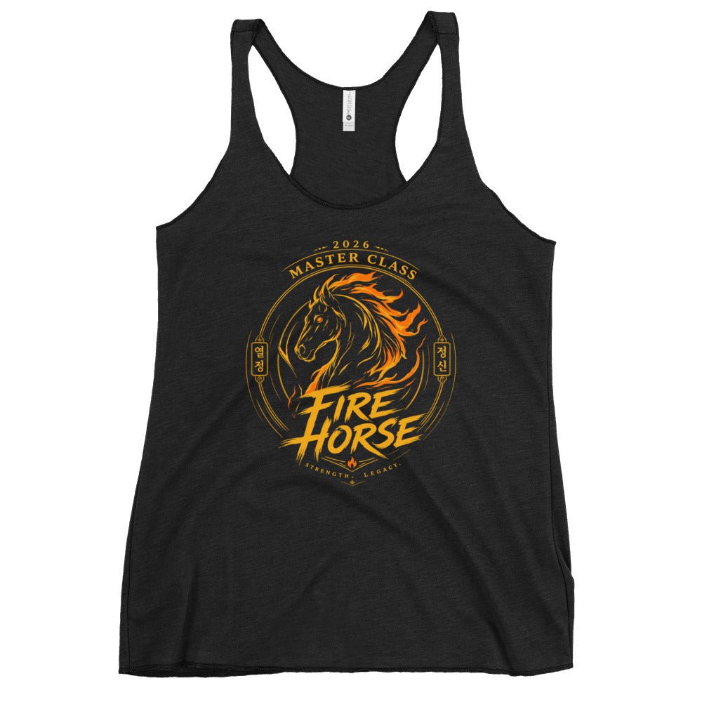 Performance | Thin Racerback Tank Top | Fire Horse Masters | Crest Logo