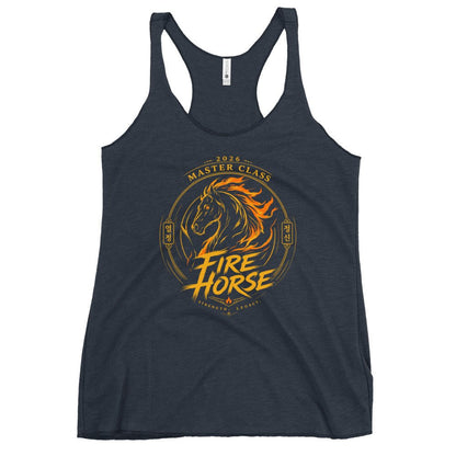 Performance | Thin Racerback Tank Top | Fire Horse Masters | Crest Logo