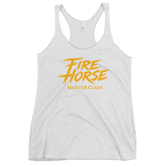 Performance | Thin Racerback Tank Top | Fire Horse Masters | Modern Script Logo