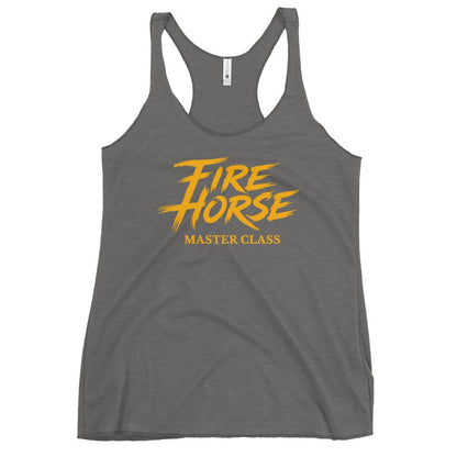 Performance | Thin Racerback Tank Top | Fire Horse Masters | Modern Script Logo