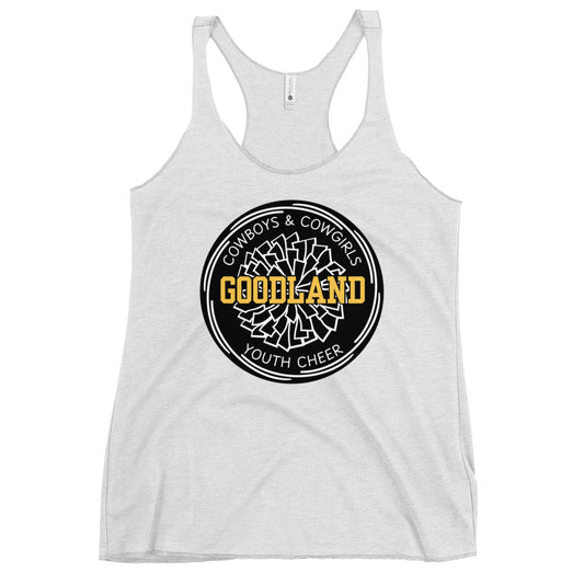 Performance | Thin Racerback Tank Top | Goodland Youth Cheer | Badge Logo