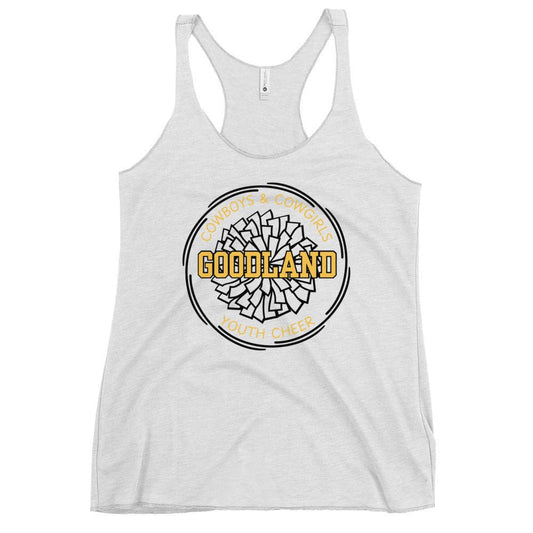 Performance | Thin Racerback Tank Top | Goodland Youth Cheer | Crest Logo