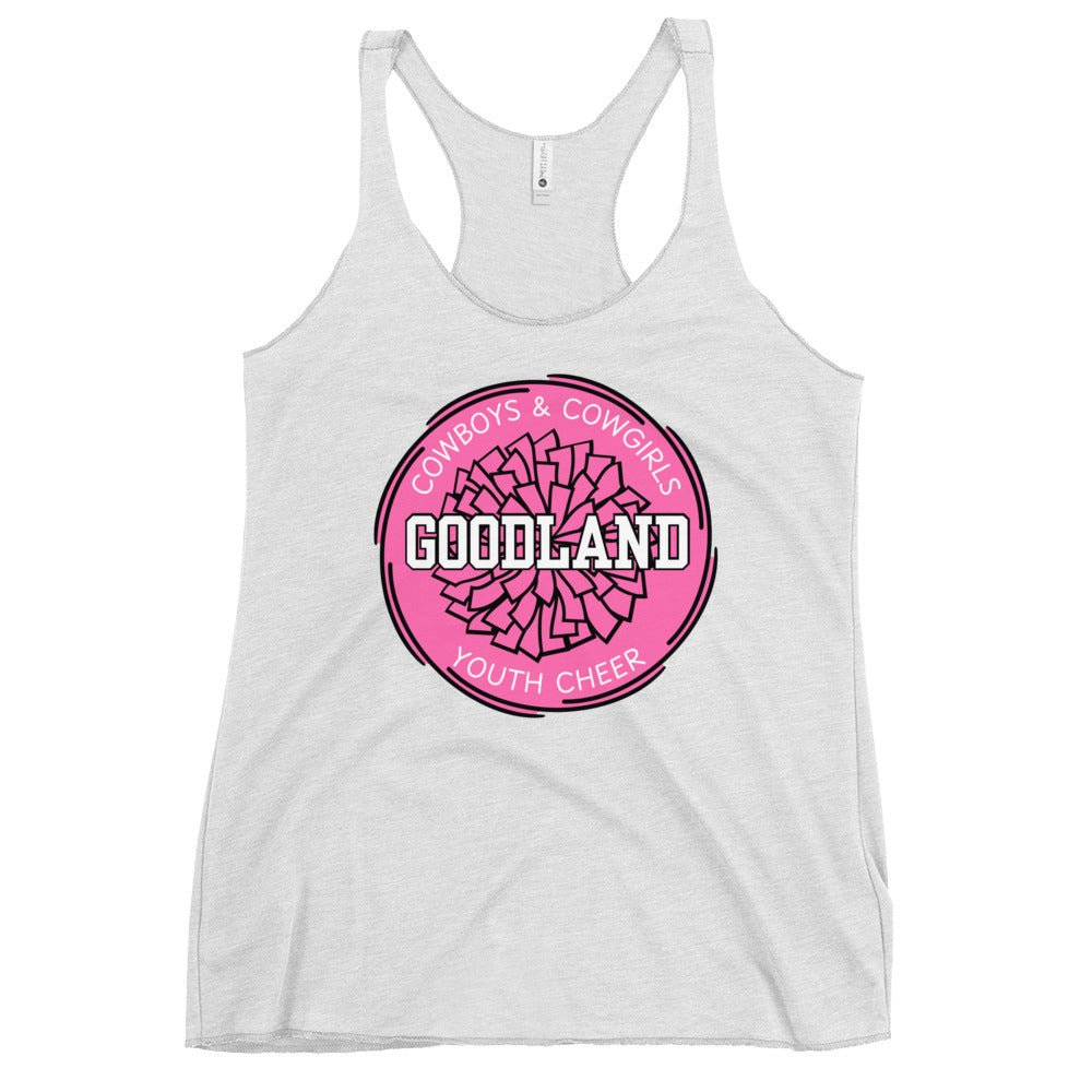 Performance | Thin Racerback Tank Top | Goodland Youth Cheer | Vanguard Logo