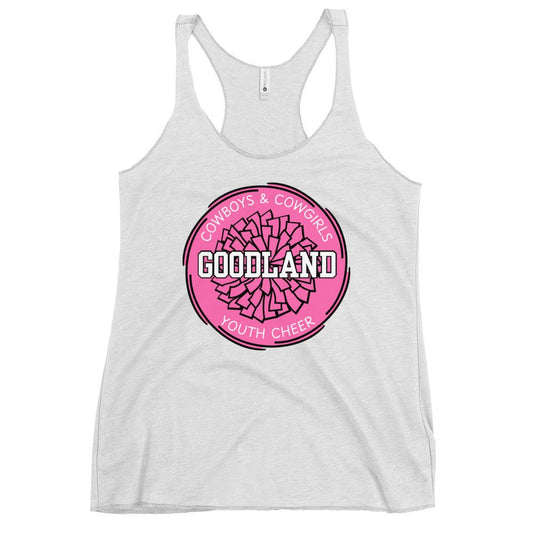 Performance | Thin Racerback Tank Top | Goodland Youth Cheer | Vanguard Logo