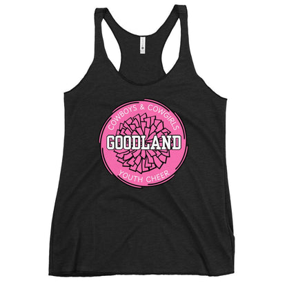 Performance | Thin Racerback Tank Top | Goodland Youth Cheer | Vanguard Logo