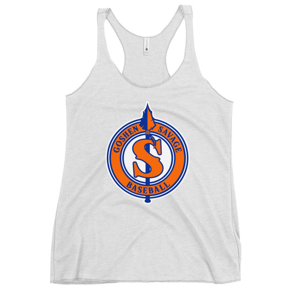 Performance | Thin Racerback Tank Top | Goshen Savage Baseball | Badge Logo