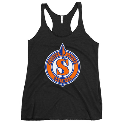 Performance | Thin Racerback Tank Top | Goshen Savage Baseball | Badge Logo