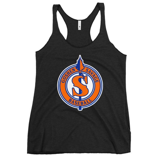 Performance | Thin Racerback Tank Top | Goshen Savage Baseball | Badge Logo