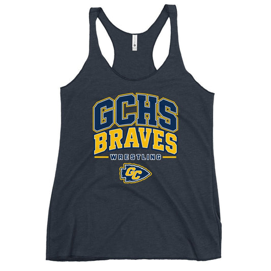 Performance | Thin Racerback Tank Top | Grant County High School Wrestling | Vanguard Logo