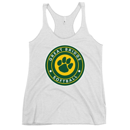 Performance | Thin Racerback Tank Top | Great Bridge Softball Booster | Badge Logo
