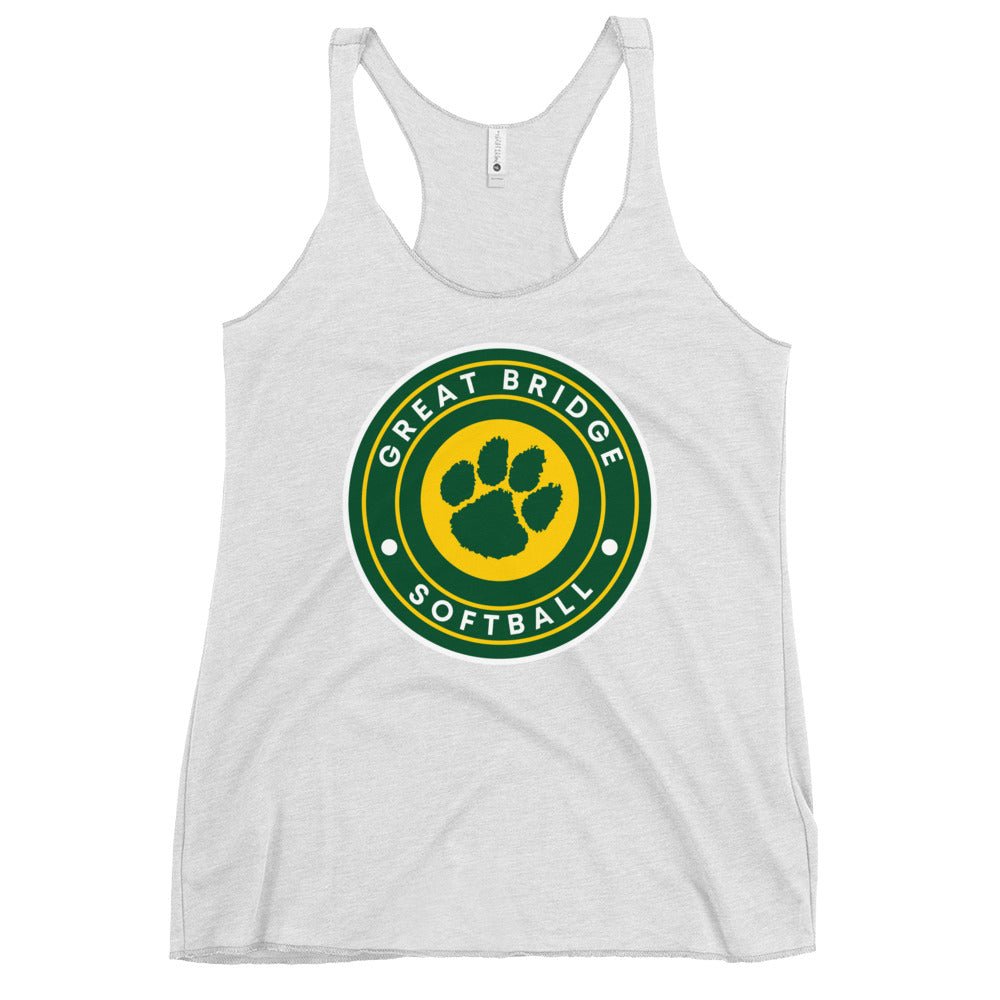 Performance | Thin Racerback Tank Top | Great Bridge Softball Booster | Badge Logo
