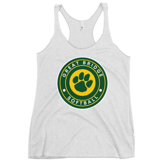 Performance | Thin Racerback Tank Top | Great Bridge Softball Booster | Badge Logo