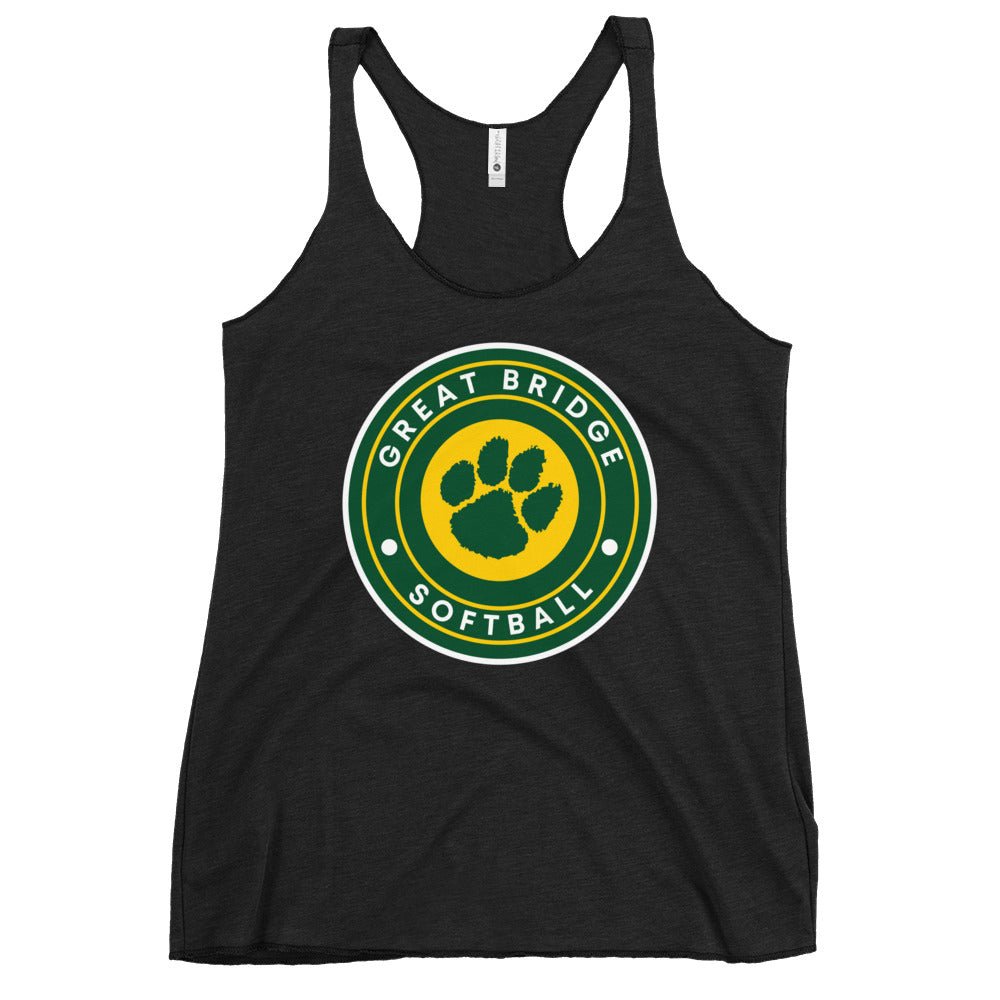 Performance | Thin Racerback Tank Top | Great Bridge Softball Booster | Badge Logo