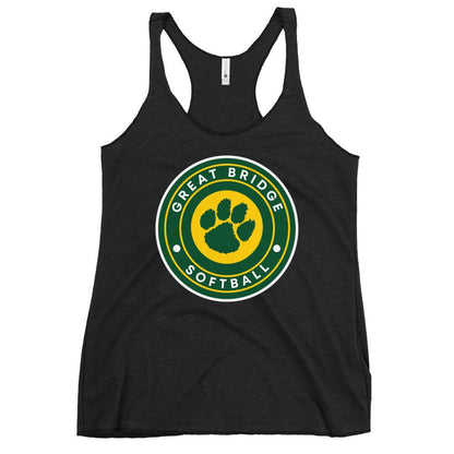 Performance | Thin Racerback Tank Top | Great Bridge Softball Booster | Badge Logo
