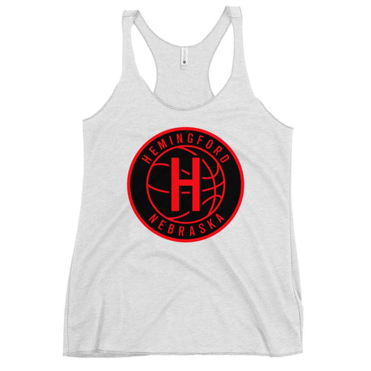 Performance | Thin Racerback Tank Top | Hemingford Bobcats | Badge Logo
