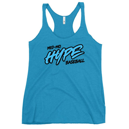 Performance | Thin Racerback Tank Top | Hype Baseball Club | Modern Script Logo