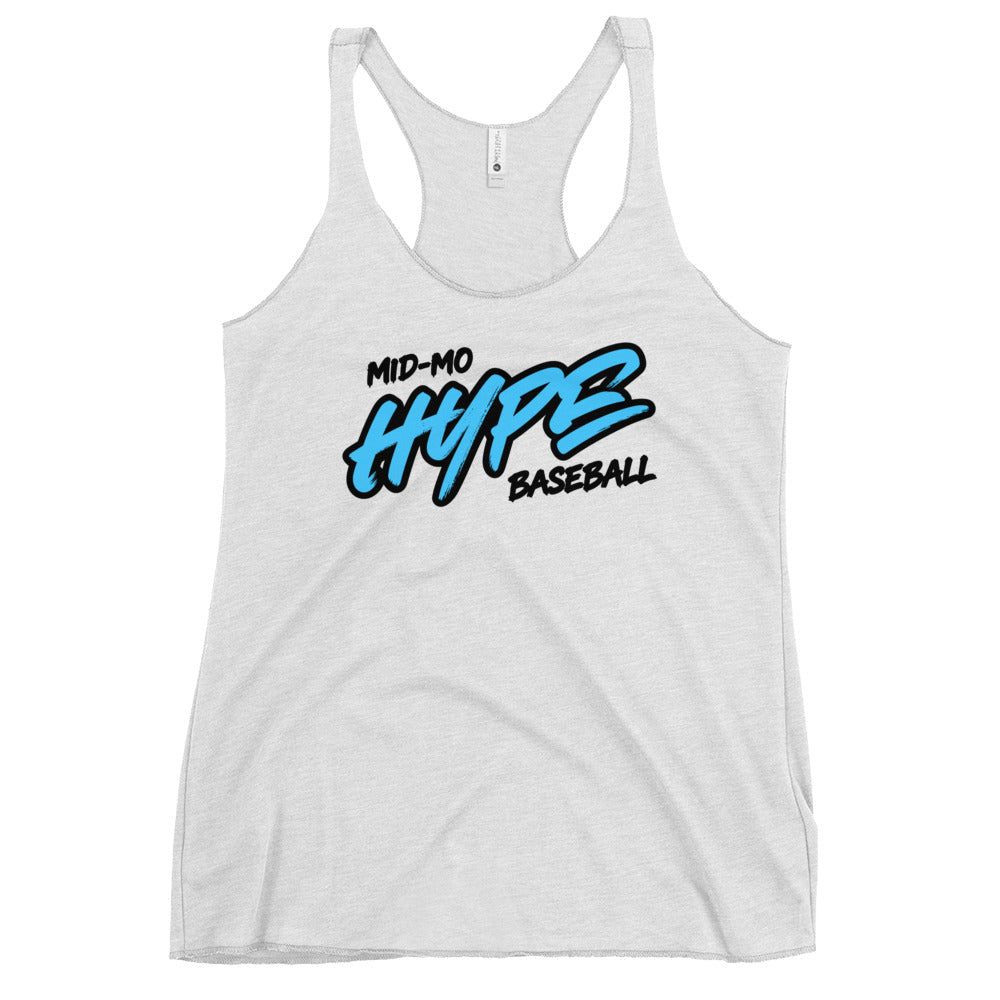 Performance | Thin Racerback Tank Top | Hype Baseball Club | Modern Script Logo